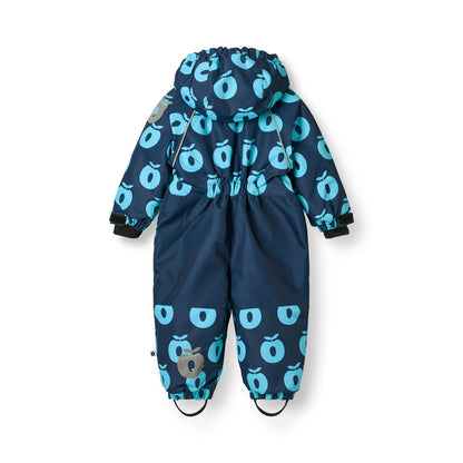 [Smafolk] Snowsuit For Toddlers With Apples - Midnight