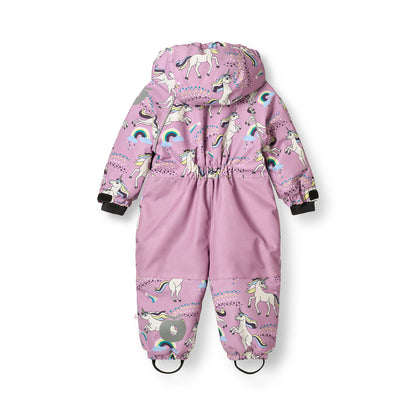 [Smafolk] Snowsuit For Toddlers With Unicorns - Sweet Lilac