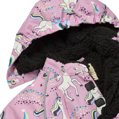 [Smafolk] Snowsuit For Toddlers With Unicorns - Sweet Lilac