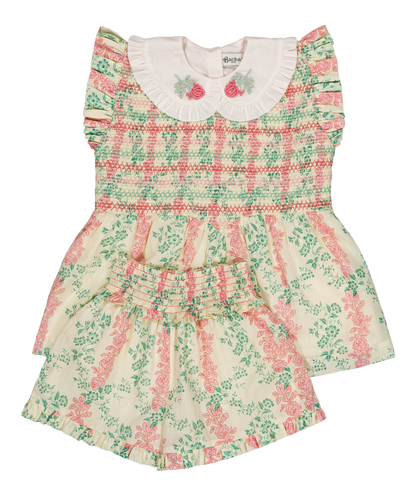 [Bachaa] Sunbeam Blouse & Short Set - Arabesque print