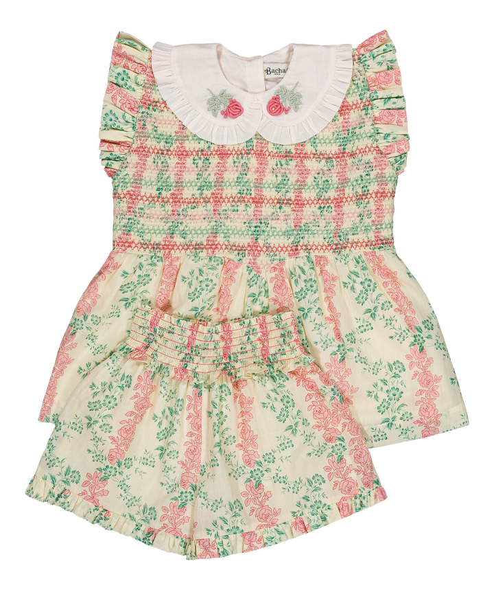 [Bachaa] Sunbeam Blouse & Short Set - Arabesque print