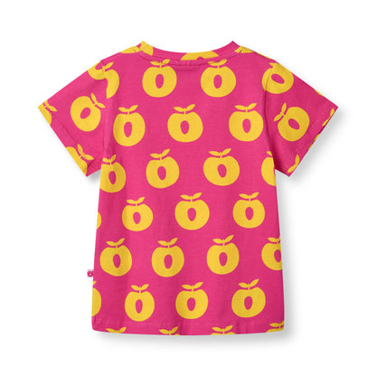 [Smafolk] T-shirt With Apple - Pink Fandango