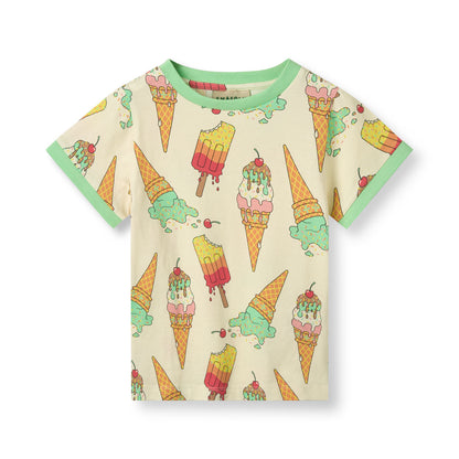 [Smafolk] T-shirt With Ice cream - Marshmallow