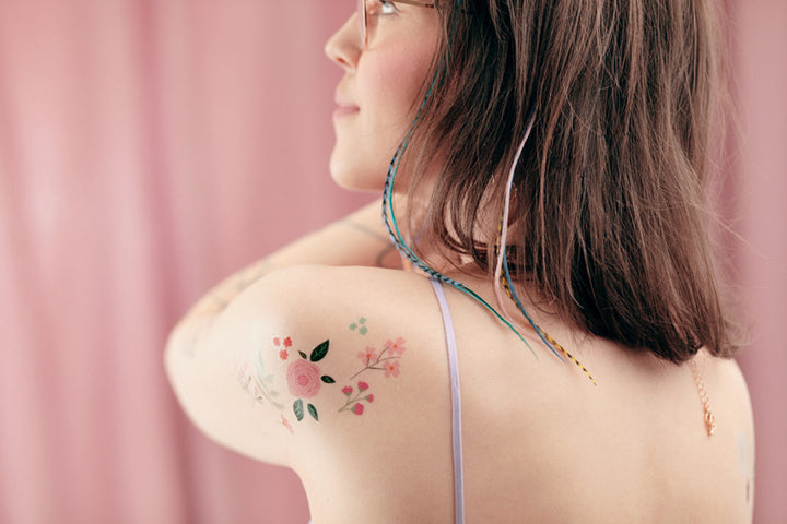 Temporary tattoos Flowers, mix