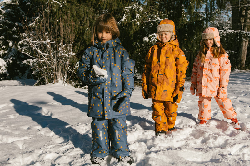 [TINY COTTONS] Tiny Bow Snow Jacket - Peach