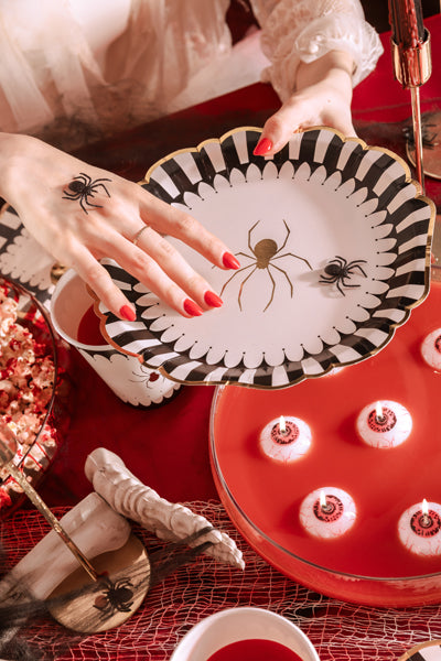 [PartyDeco]Spider Plates, 23 cm, mix