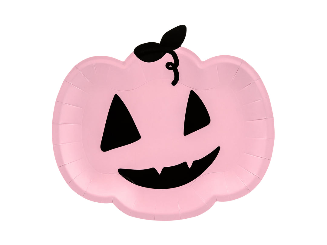 [PartyDeco]Plates Pumpkin, pink, 25x22cm