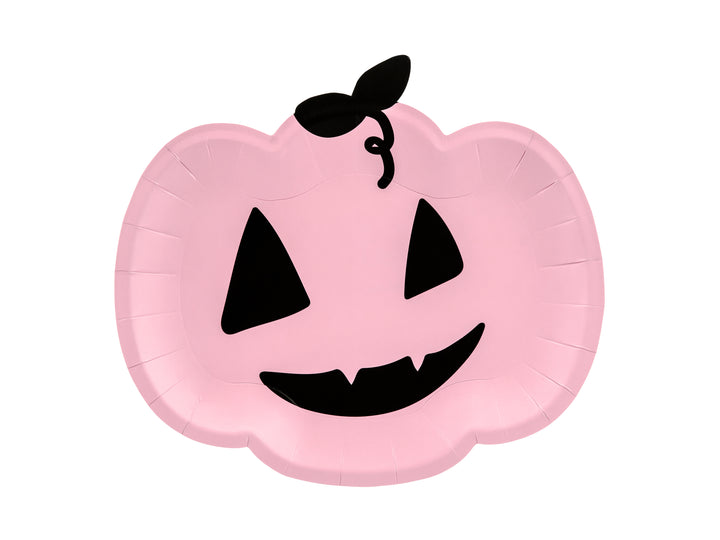 [PartyDeco]Plates Pumpkin, pink, 25x22cm