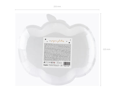 [PartyDeco]Plates Pumpkin, pink, 25x22cm
