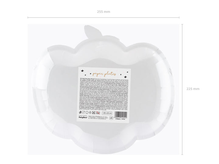 [PartyDeco]Plates Pumpkin, pink, 25x22cm