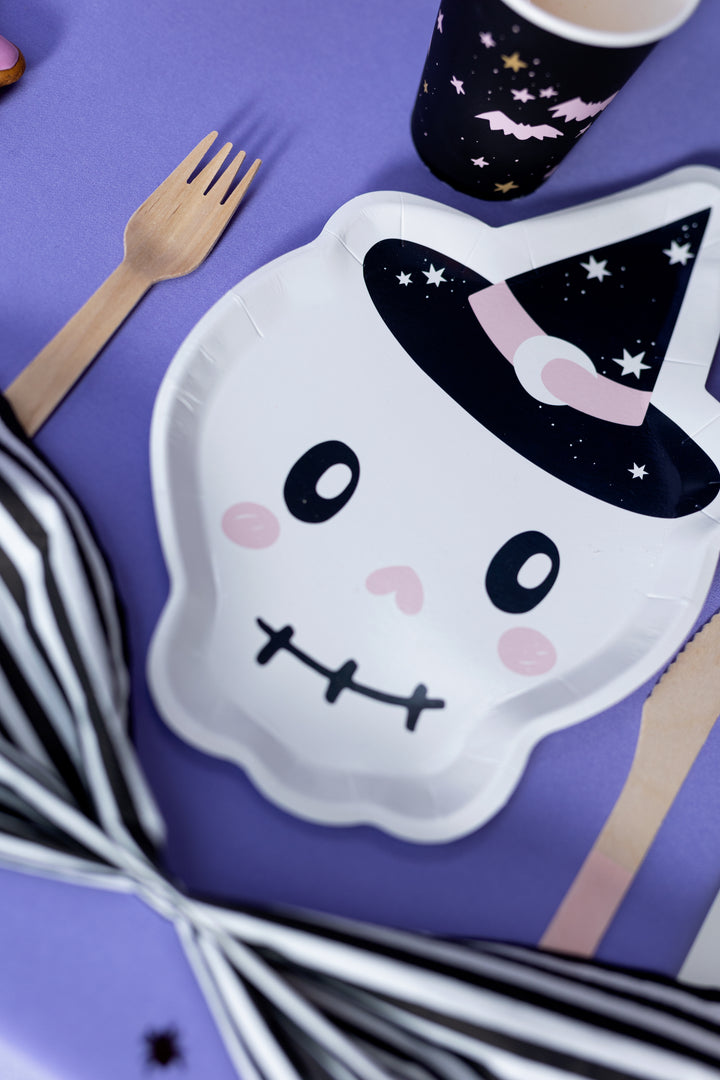 [PartyDeco]Paper Plates Skull, 18x27 cm