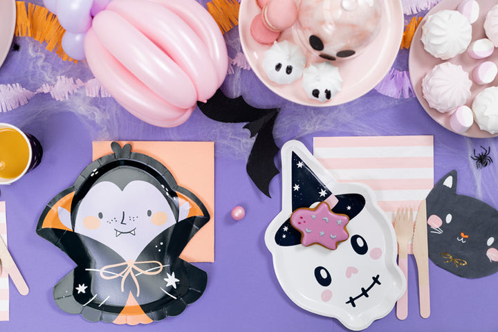 [PartyDeco]Paper Plates Skull, 18x27 cm