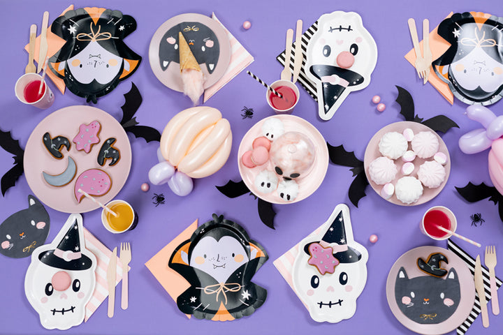 [PartyDeco]Paper Plates Skull, 18x27 cm