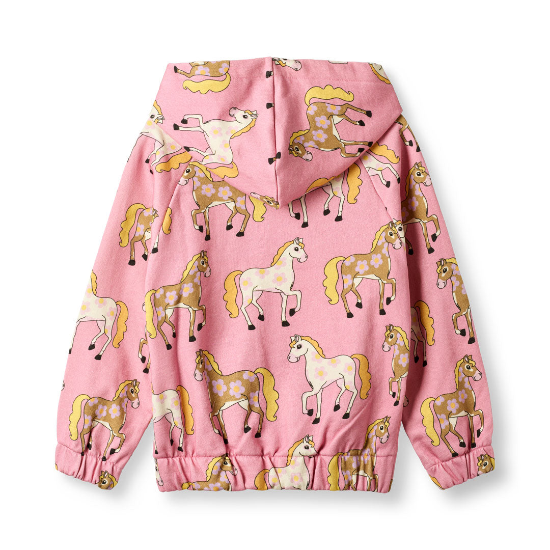 [Smafolk]Telstar Hoodie With Horses - Sea Pink