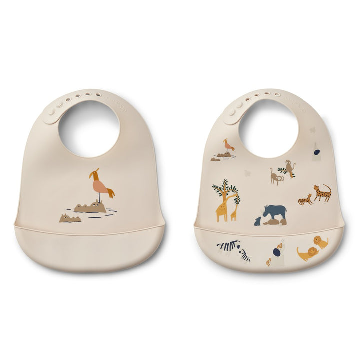 [Liewood] Tilda Printed Bib 2pack - All Together / Sandy