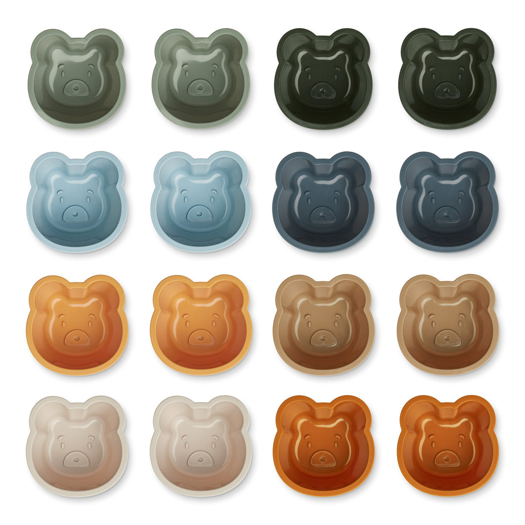 [Liewood] Tilo Cup Cake Moulds - Mr Bear / Faune Green Multi Mix