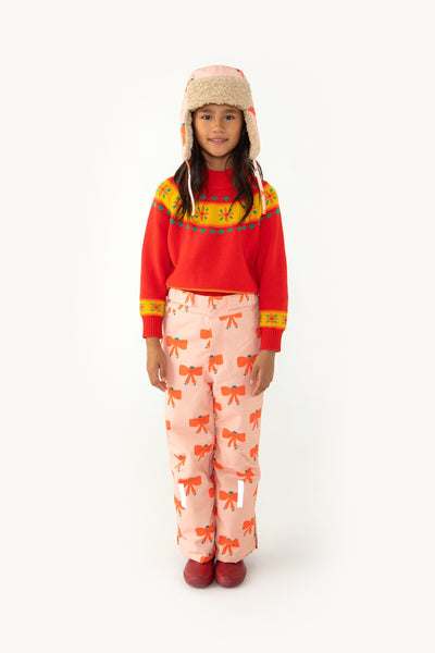 [TINY COTTONS] Tiny Bow Snow Trousers - Peach