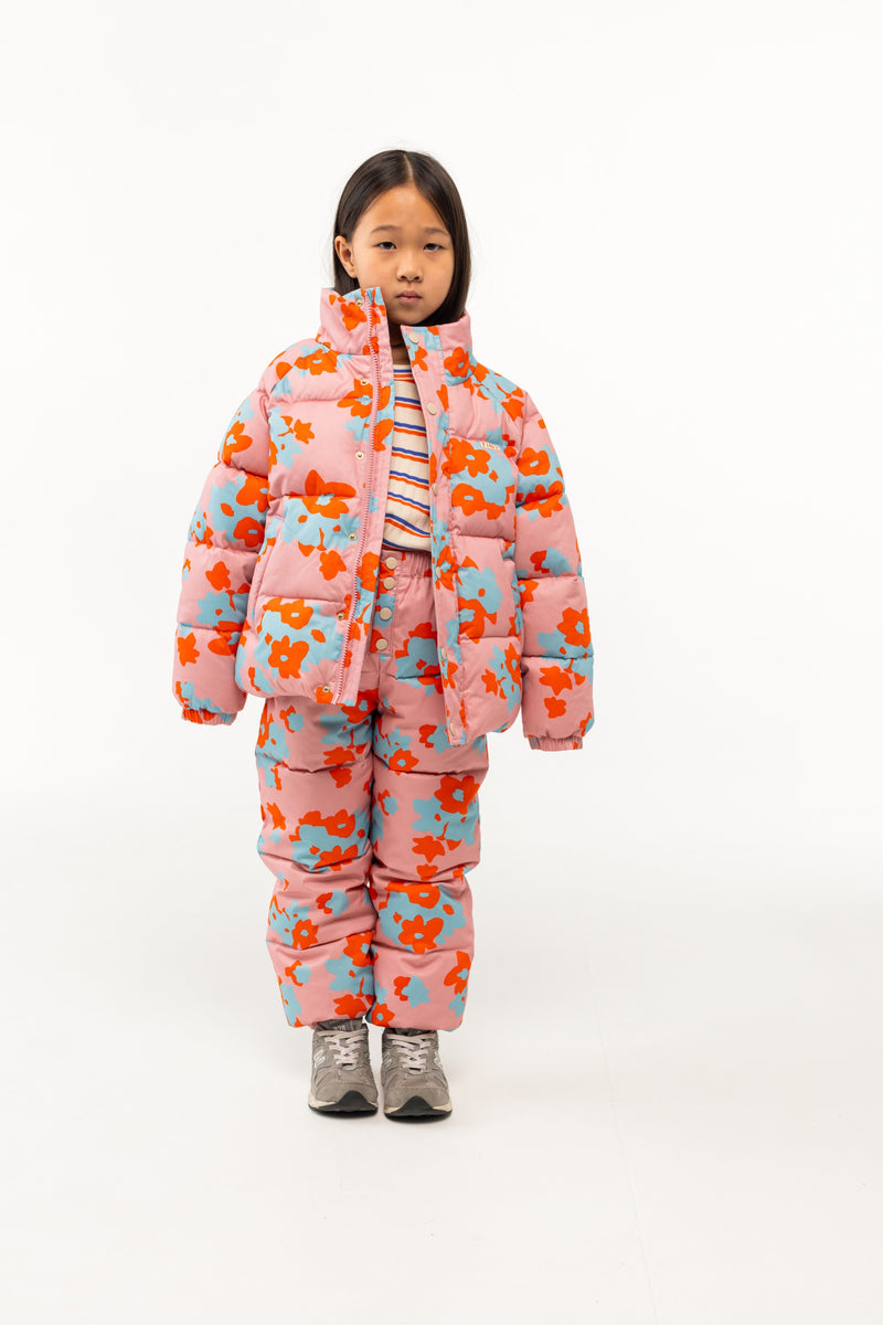 [TINYCOTTONS] Flowers Short Padded Jacket - Peach