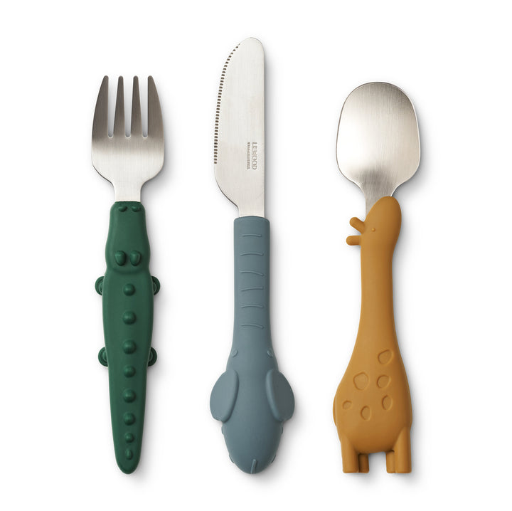 [Liewood]Tove cutlery set - Golden caramel mix