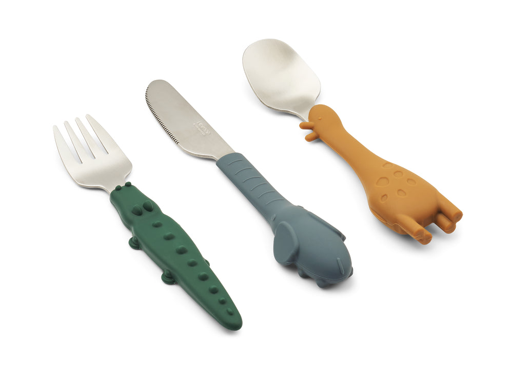 [Liewood]Tove cutlery set - Golden caramel mix