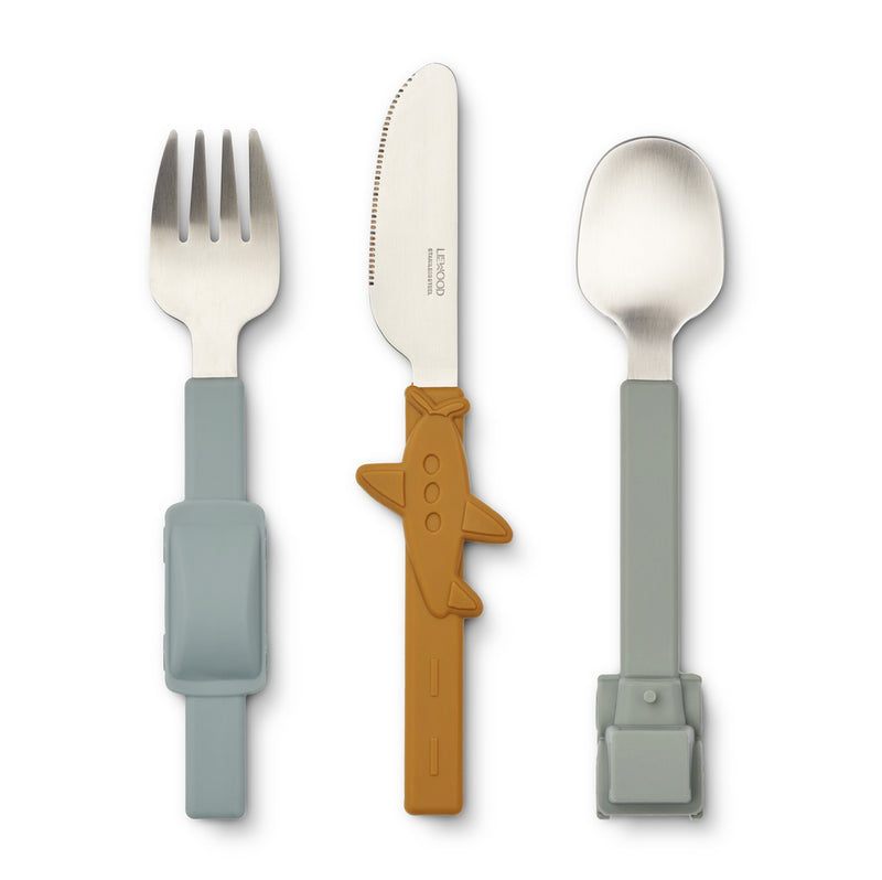 [Liewood]Tove cutlery set - Blue fog mix