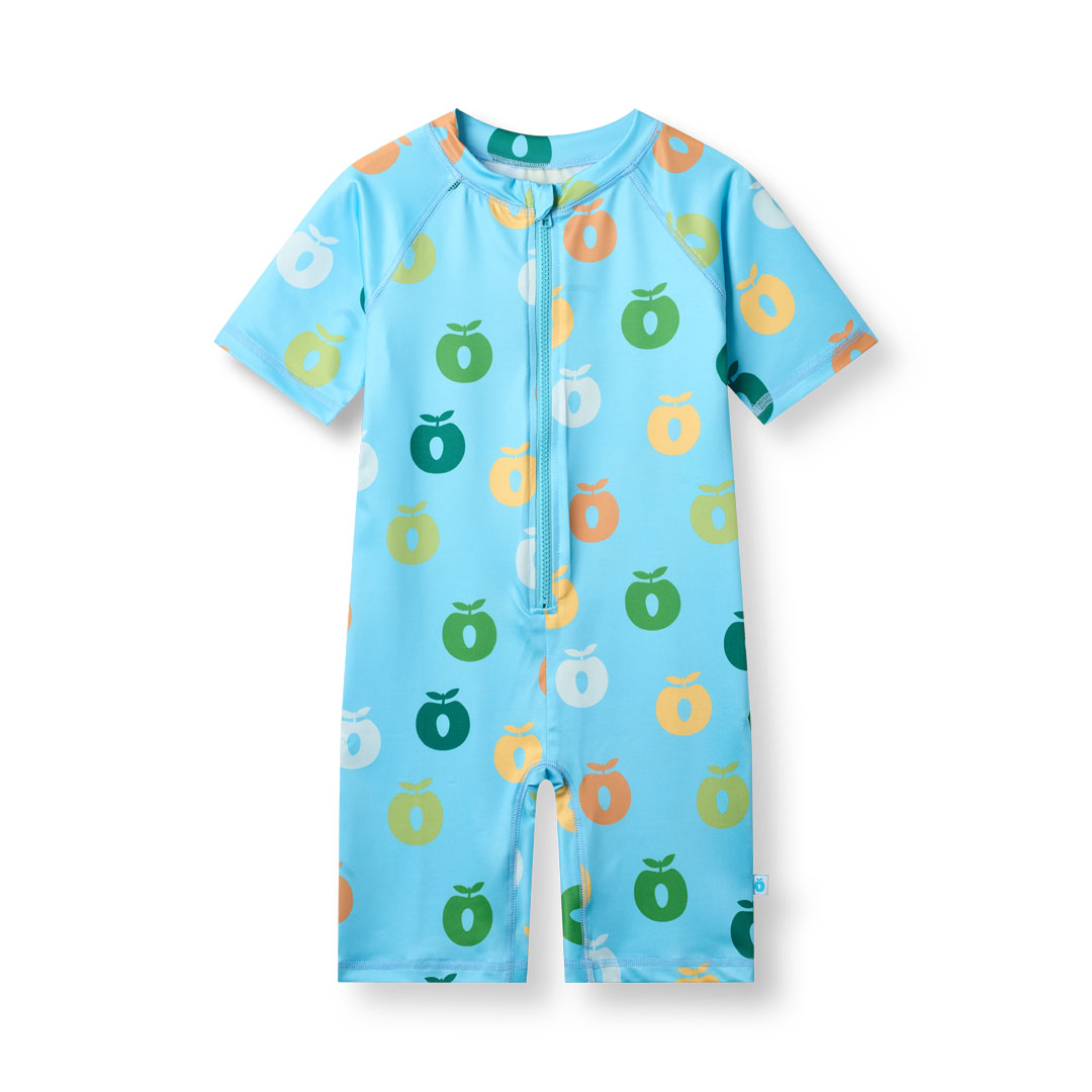 [Smafolk] UV50 Swimming Suit With Apple - Polo Blue