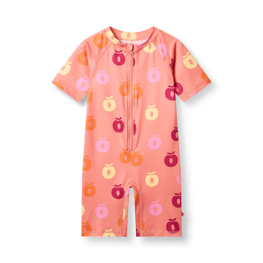 [Smafolk] UV50 Swimming Suit With Apple - Warm Blush