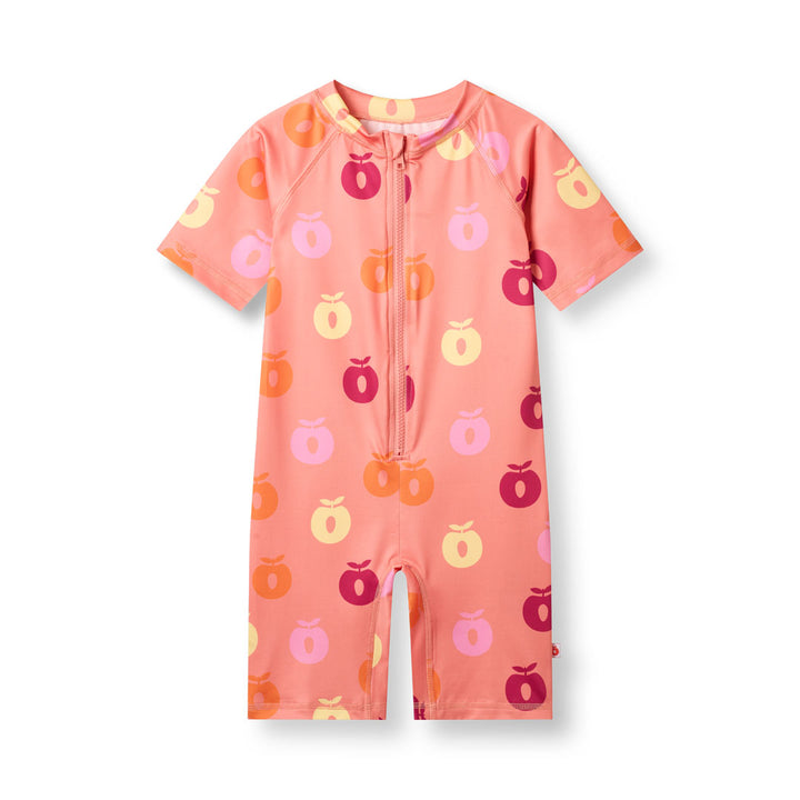 [Smafolk] UV50 Swimming Suit With Apple - Warm Blush