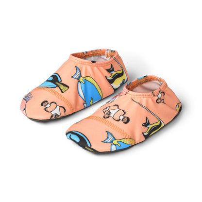 [Smafolk] Bathing Shoes For Children With Fish - Papaya