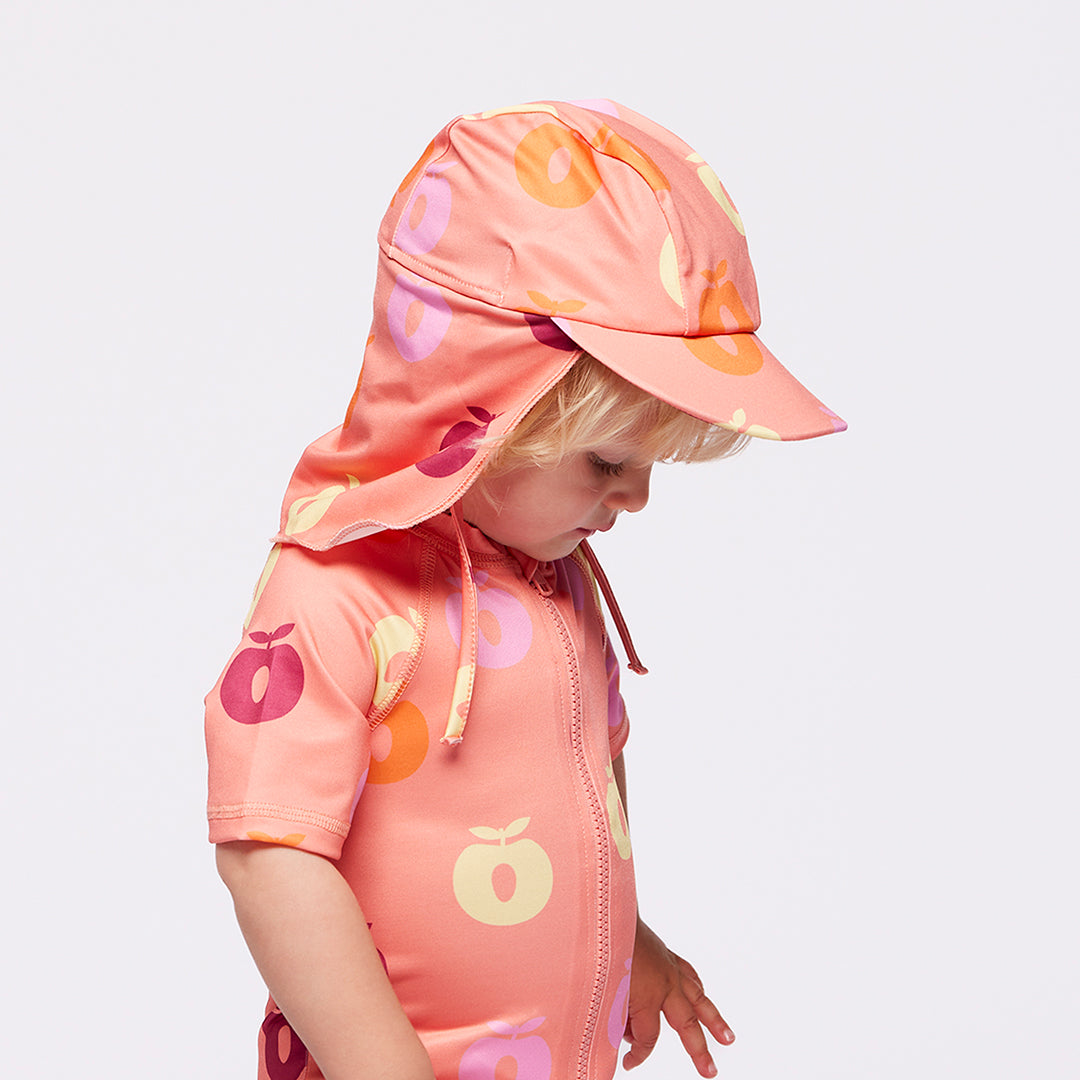 [Smafolk] UV50 Sun Hat With  Apple - Warm Blush