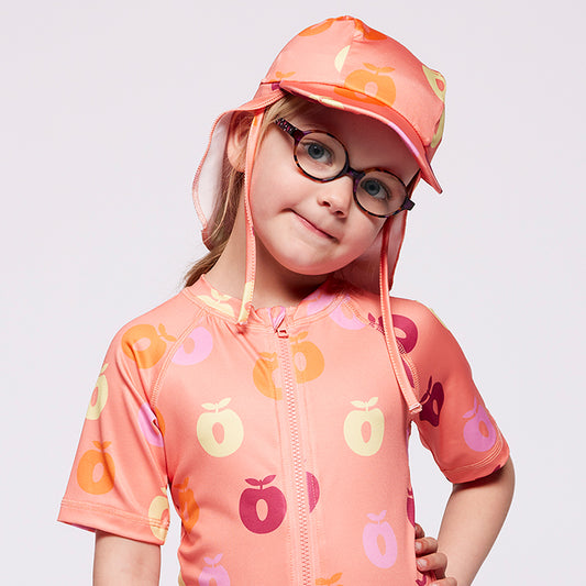 [Smafolk] UV50 Sun Hat With  Apple - Warm Blush