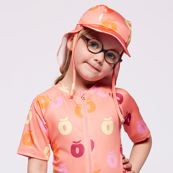 [Smafolk] UV50 Sun Hat With  Apple - Warm Blush