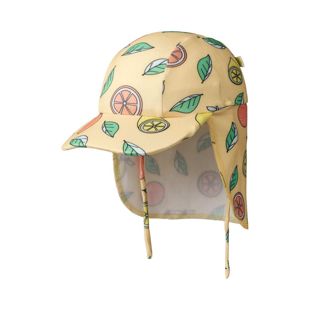 [Smafolk] UV50 Sun Hat With Lemon and Orange - Custard