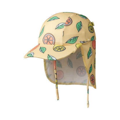 [Smafolk] UV50 Sun Hat With Lemon and Orange - Custard