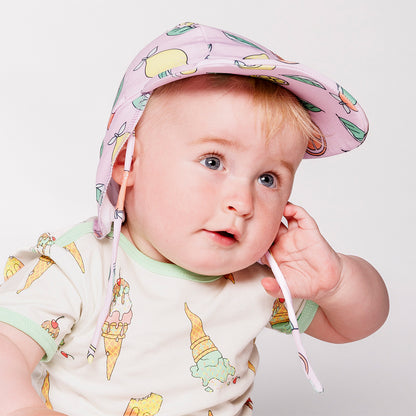 [Smafolk] UV50 Sun Hat With Lemon and Orange - Pink Lavender