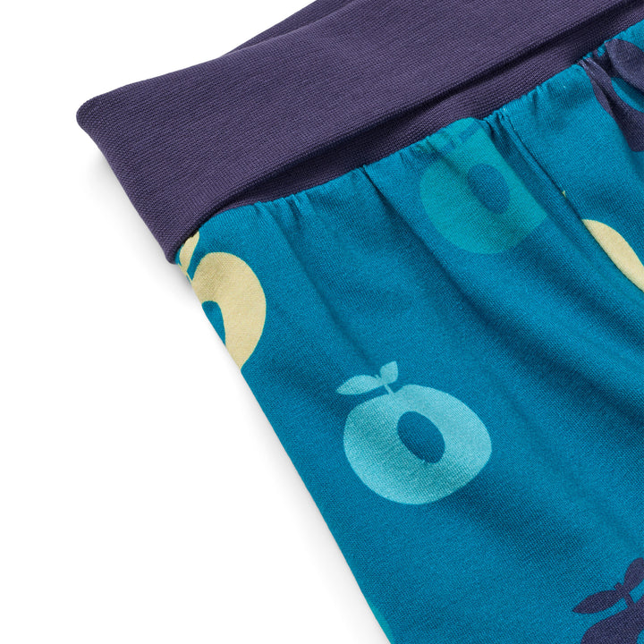 [Smafolk] Ulm Baby Pants with Apple - Solid Blue