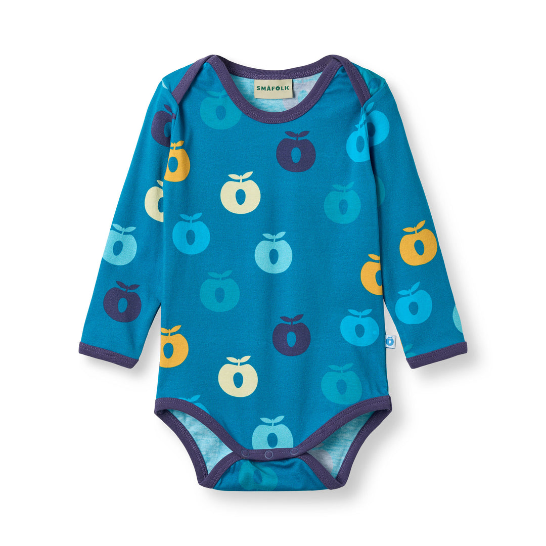 [Smafolk] Ulm Long Sleeve Body With Apple - Solid Blue