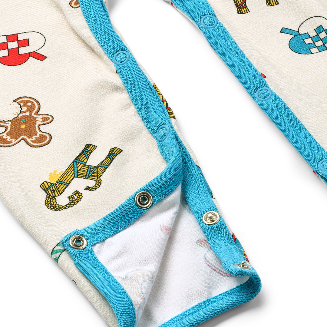 [Smafolk] Ulm Long Bodysuit with Christmas Decoration - Vanilla