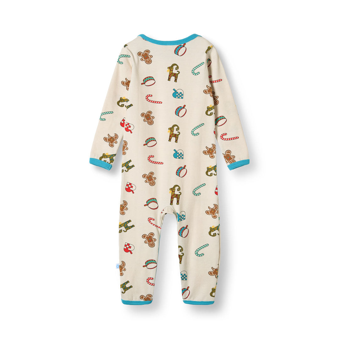 [Smafolk] Ulm Long Bodysuit with Christmas Decoration - Vanilla