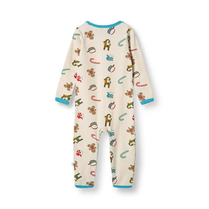 [Smafolk] Ulm Long Bodysuit with Christmas Decoration - Vanilla