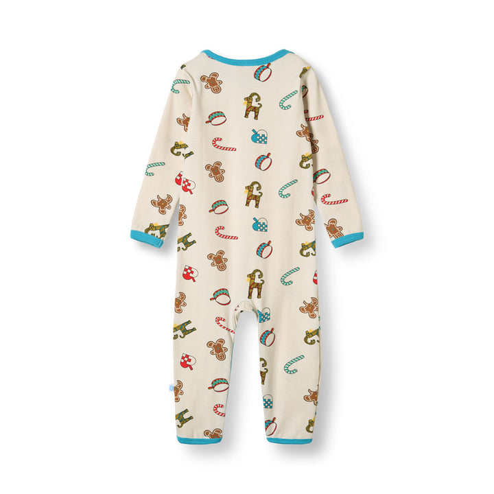 [Smafolk] Ulm Long Bodysuit with Christmas Decoration - Vanilla