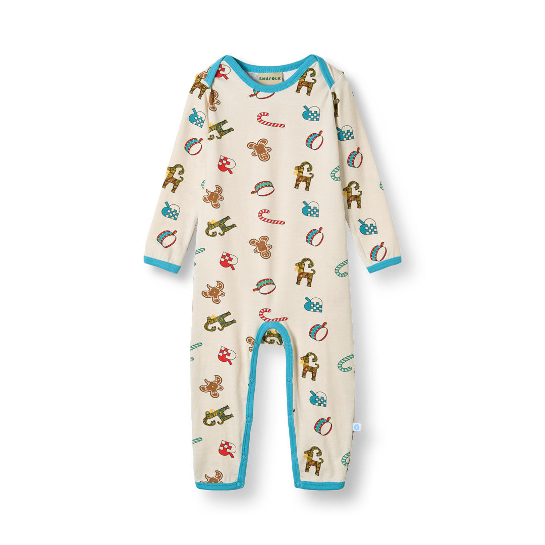 [Smafolk] Ulm Long Bodysuit with Christmas Decoration - Vanilla