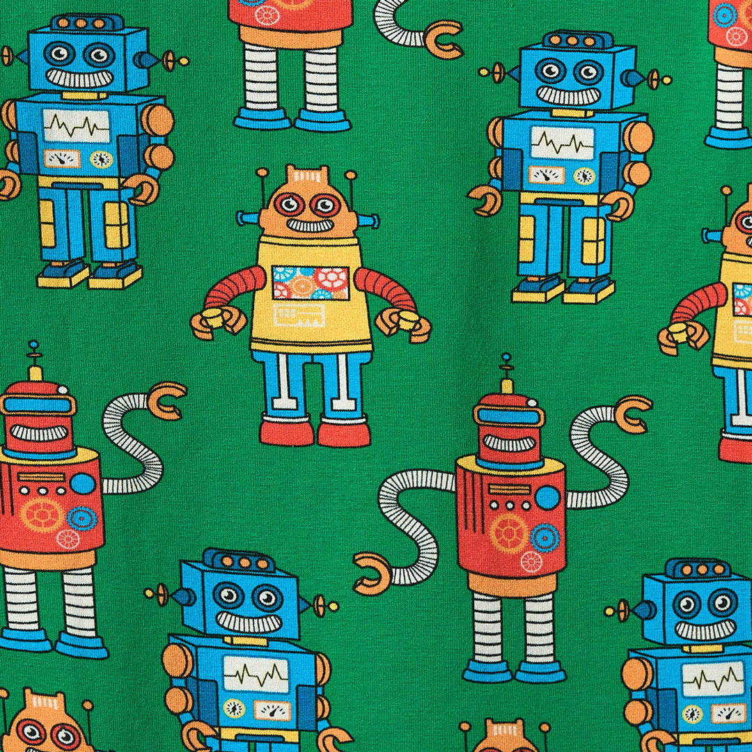 [Smafolk] Umalin Long Sleeved Shirt With Robots - Lawn