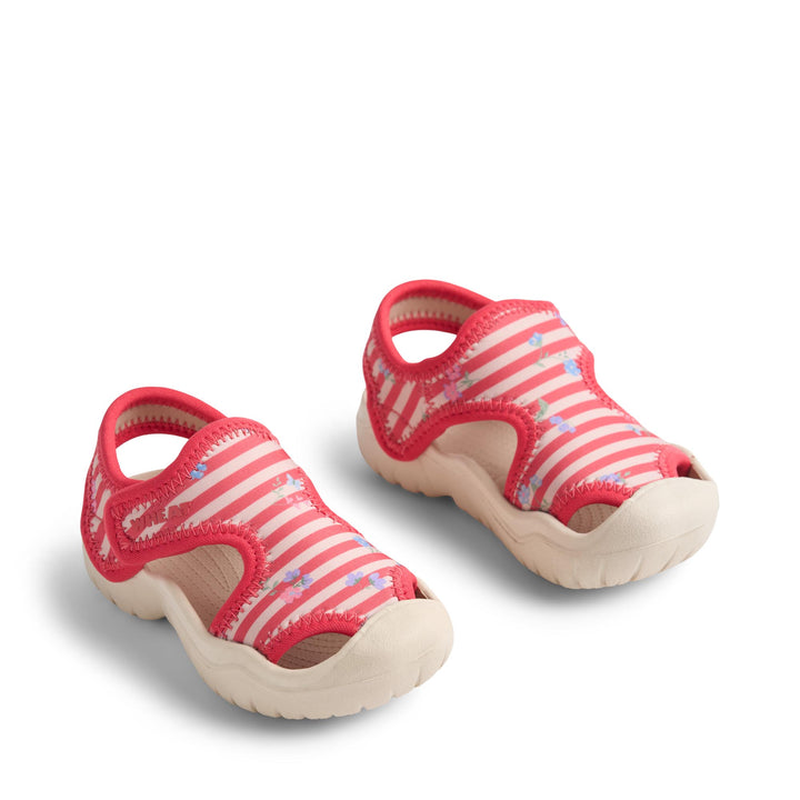 [Wheat]Sandal Bani - Red Stripe Flowers