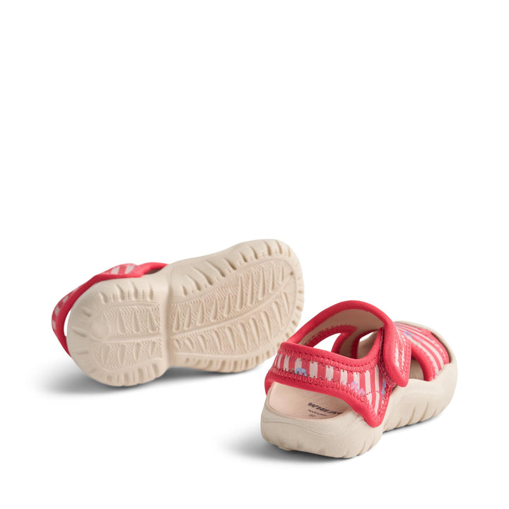 [Wheat]Sandal Bani - Red Stripe Flowers