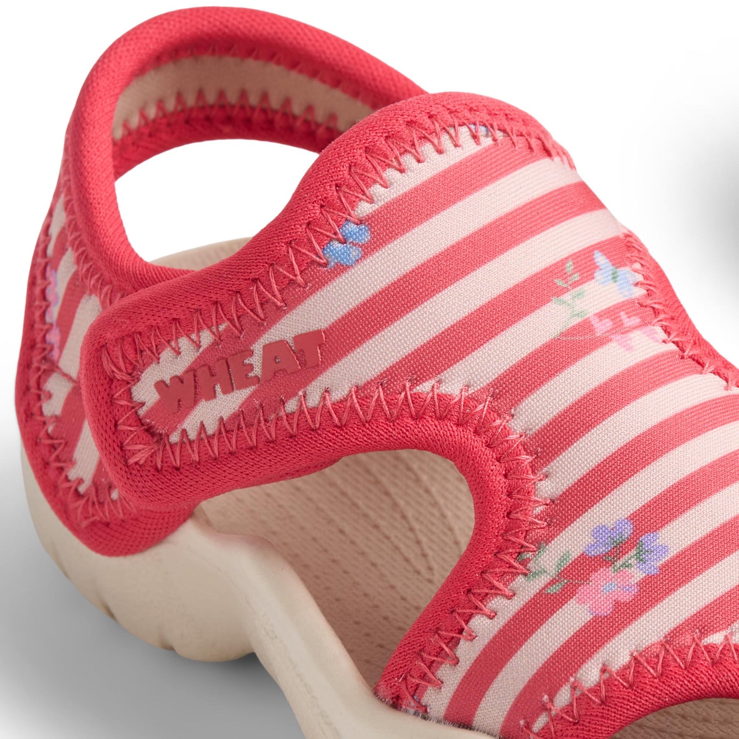 [Wheat]Sandal Bani - Red Stripe Flowers