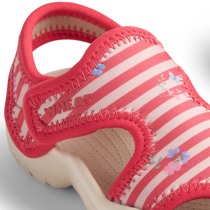 [Wheat]Sandal Bani - Red Stripe Flowers