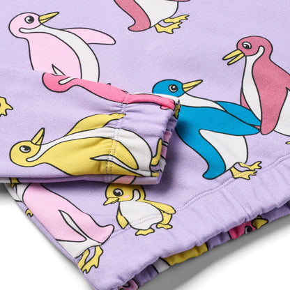 [Smafolk] Yapeen Sweatshirt With Penguins - Heather Purple