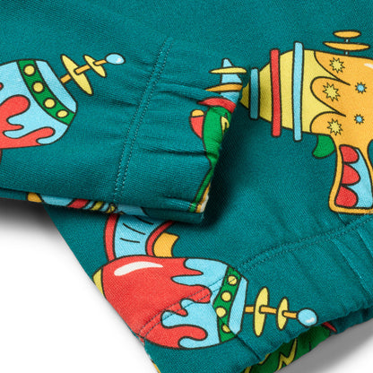 [Smafolk] Yapeen Sweatshirt Space Blasters - Petroleum Green