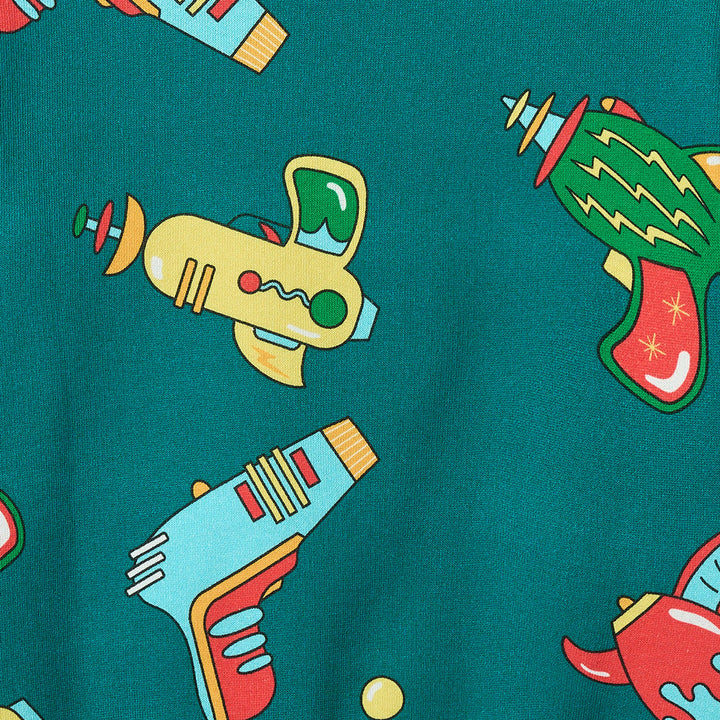 [Smafolk] Yapeen Sweatshirt Space Blasters - Petroleum Green